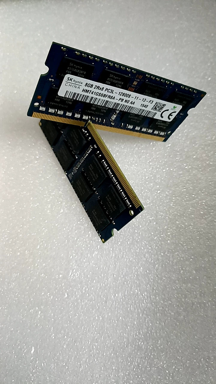 USED For Notebook Samsung Kingston Micron Hynix 3rd Gen Memory Stick DDR3 2G 4G 8G 8500 1333 1600  PC3L  Laptop RAM memory
