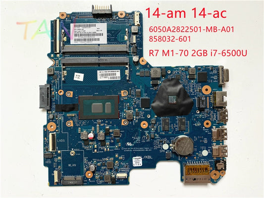 (Shipping fee not include)HP/ for惠普   motherboard  system board 14-ac 6050A2822501 858032-601 R7 M1-70 2GB