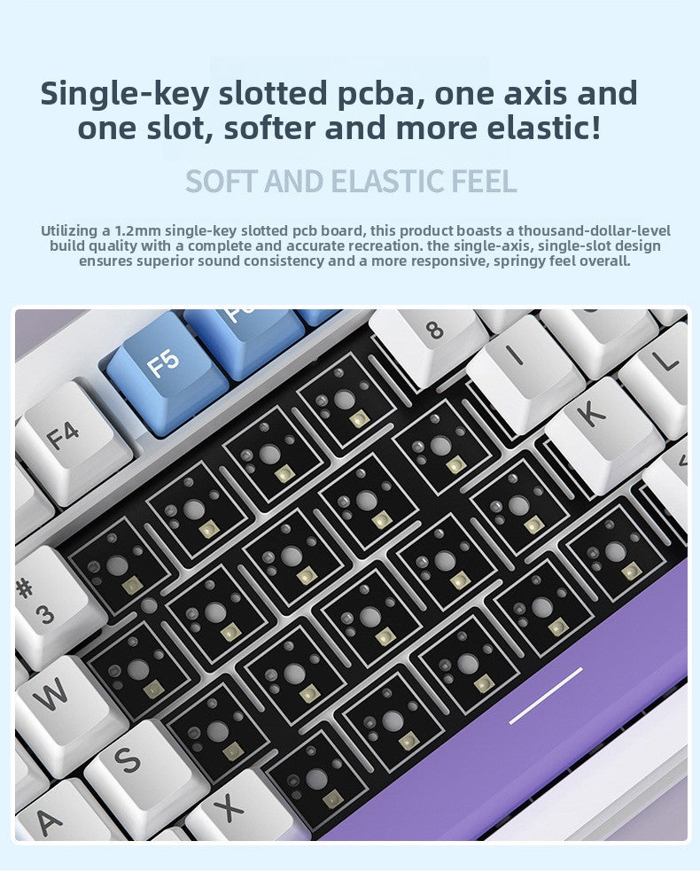 Y95 bluetooth three-mode mechanical keyboard customized wireless 98 with RGB wired gaming gasket computer peripherals