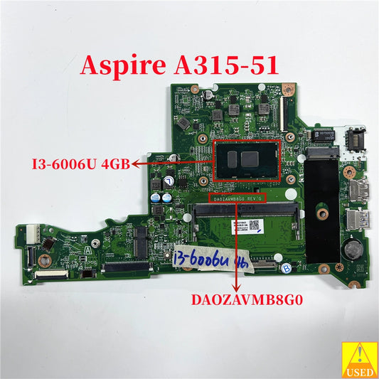 (Shipping fee not include)ACER Aspire A315 A315-51 DA0ZAVMB8G0  I3-6006U 4GB