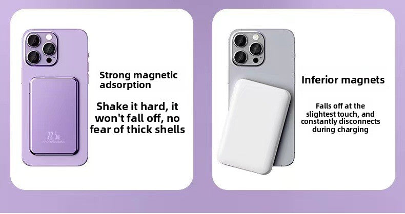 Metal magnetic power bank super fast charging 20000mAh mini compact portable mobile phone mobile power supply