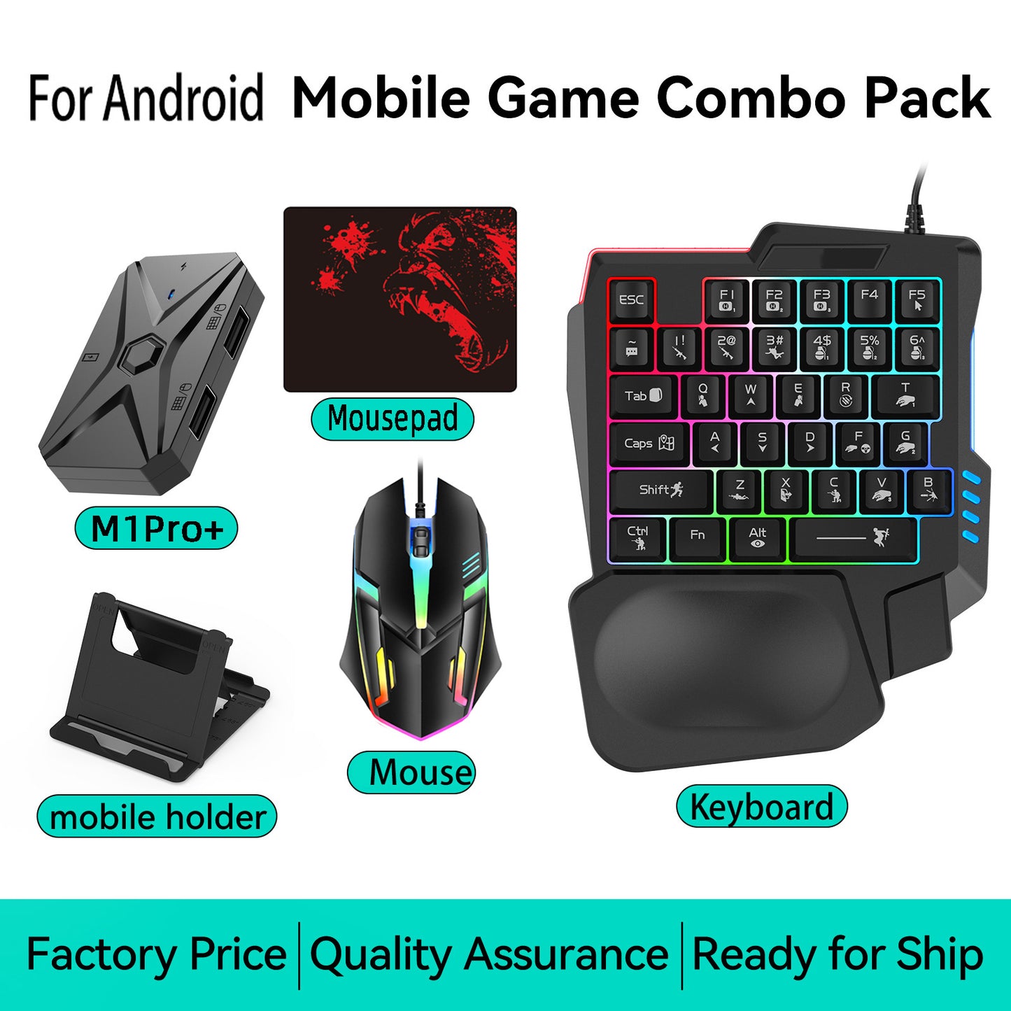 Jiaying M1Pro + Android mobile gamepad peripheral chicken eating artifact throne keyboard and mouse converter set auxiliary