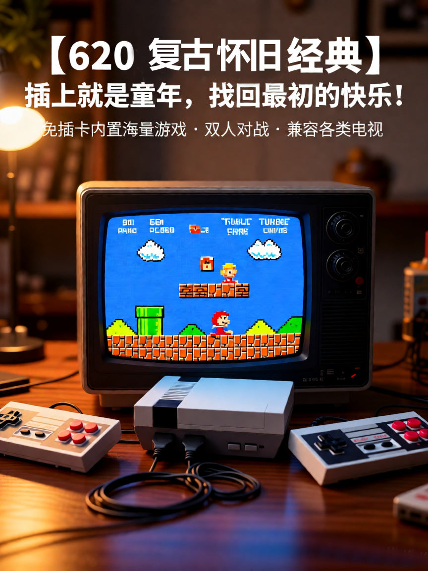 NES Mini 620 New TV Game Console NES Nostalgic Classic FC Red and White TV