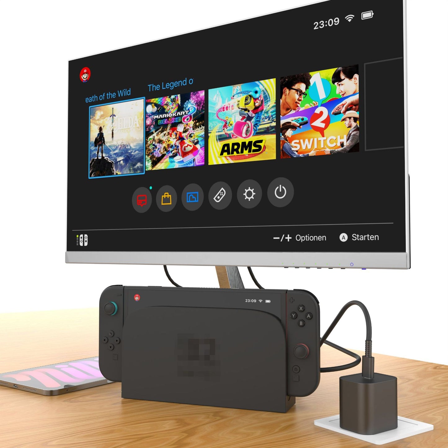 For Nintendo Switch 2 Charger NS2 Power Adapter 60W Fast Charge Switch 2 Fire Bull