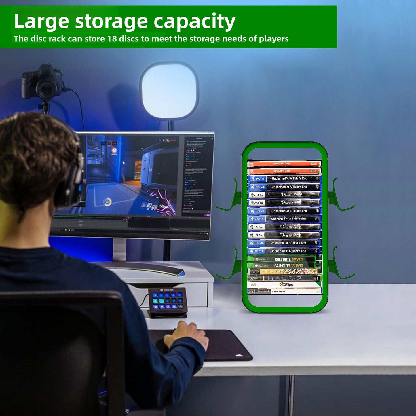 Xbox Multifunction PS5 Game Disc Holder Game Small Disc Holder Storage Rack without Double Charge KP06