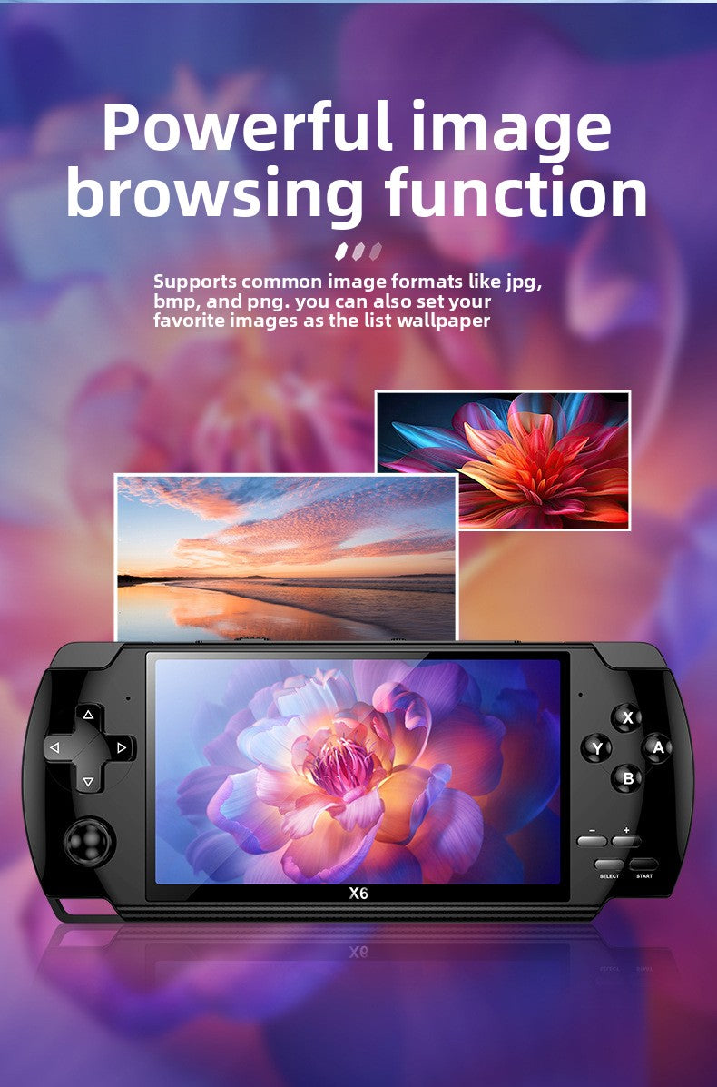 4.5" inch X6 IPS HD psp 1200mAh Type C rechargable 2.4G Support wireless gamepad games Handheld Game Player console GBA  NES