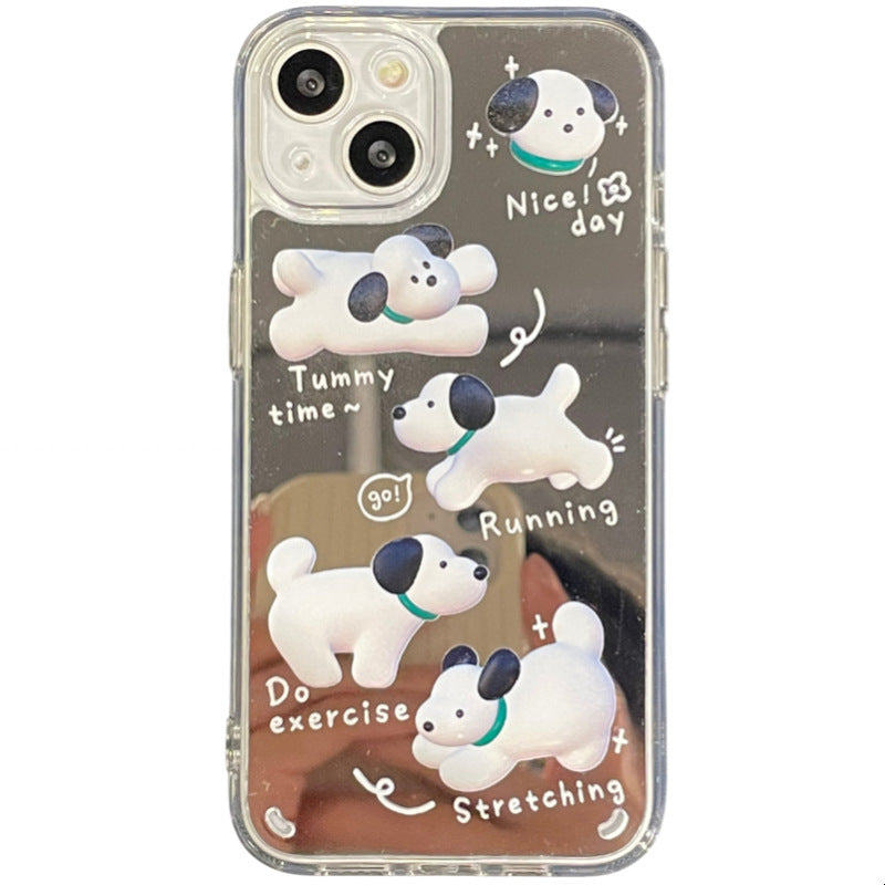 Accessories (Shipping fee not included) Mirror duck dog for iphone13promax apple 14pro mobile phone case 11 new xr creative 12