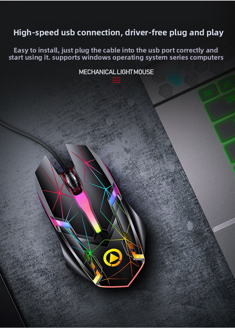 Silver Eagle G6 wired USB luminous mouse, gaming computer accessories, spot ebay
