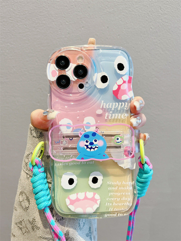 Accessories for Apple 14promax mobile phone case 13 color cartoon monster iphone14 new 12 high-end sense 11 women