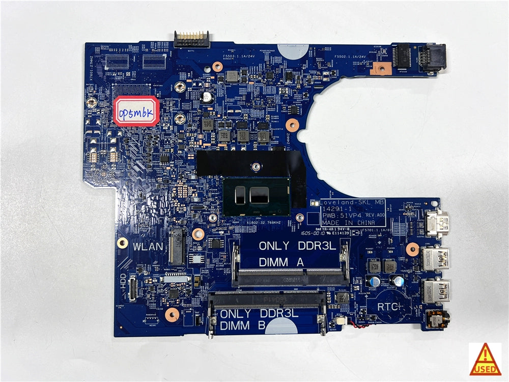 (Shipping fee not include)motherboard system board  3570 3470 CN-0P5M6K SR2EU i3-6100U GM 14291-1