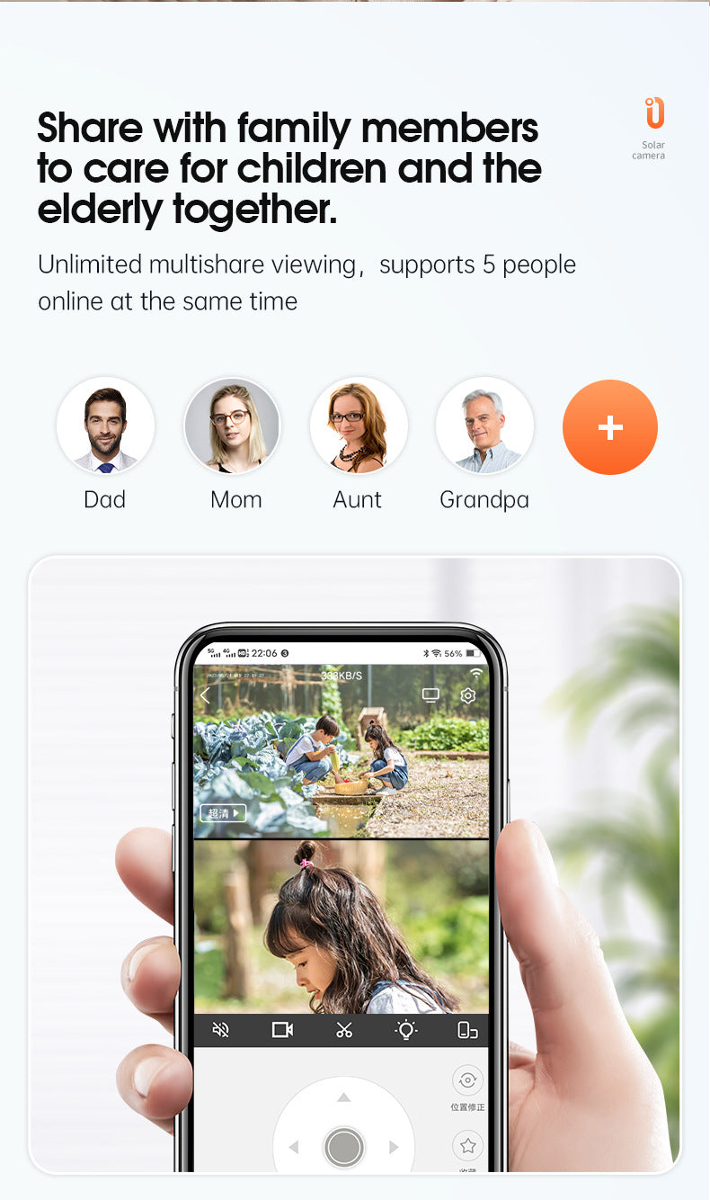 One Camera dual screen surveillance camera mobile phone remote night vision 3D positioning intelligent WiFi home monitor