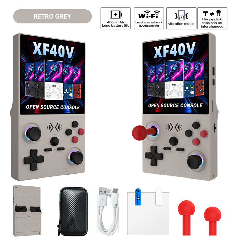 4.0 4" inch XF40V IPS HD Linux wifi 3D big joysticks RGB 4000mAh  rechargable PSP games Handheld  Player console