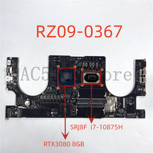 (Shipping fee not include)雷蛇 RZ09-0367 电脑 motherboard  system board i7-10875H  RTX3080 8GB CH560_MB