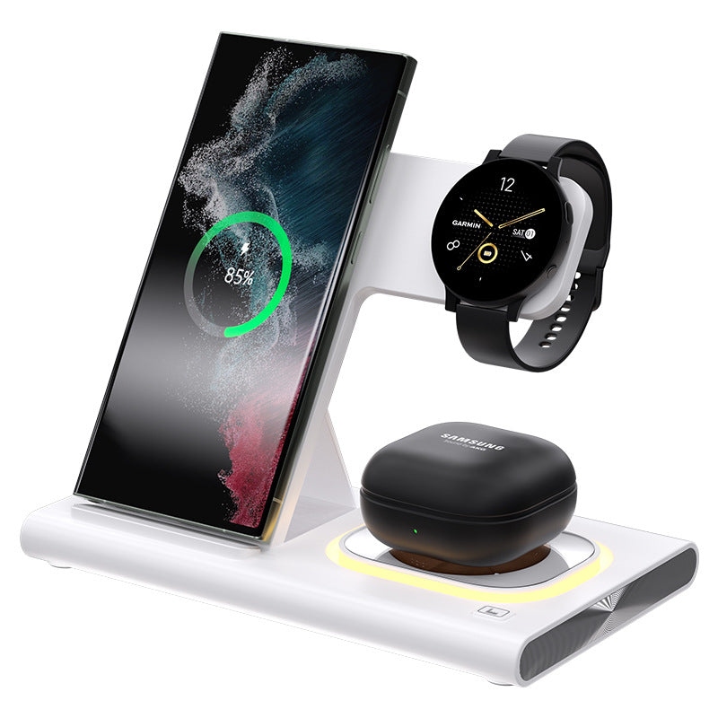 apple samsung 3-in-1 wireless charger supports fast charging multi-function