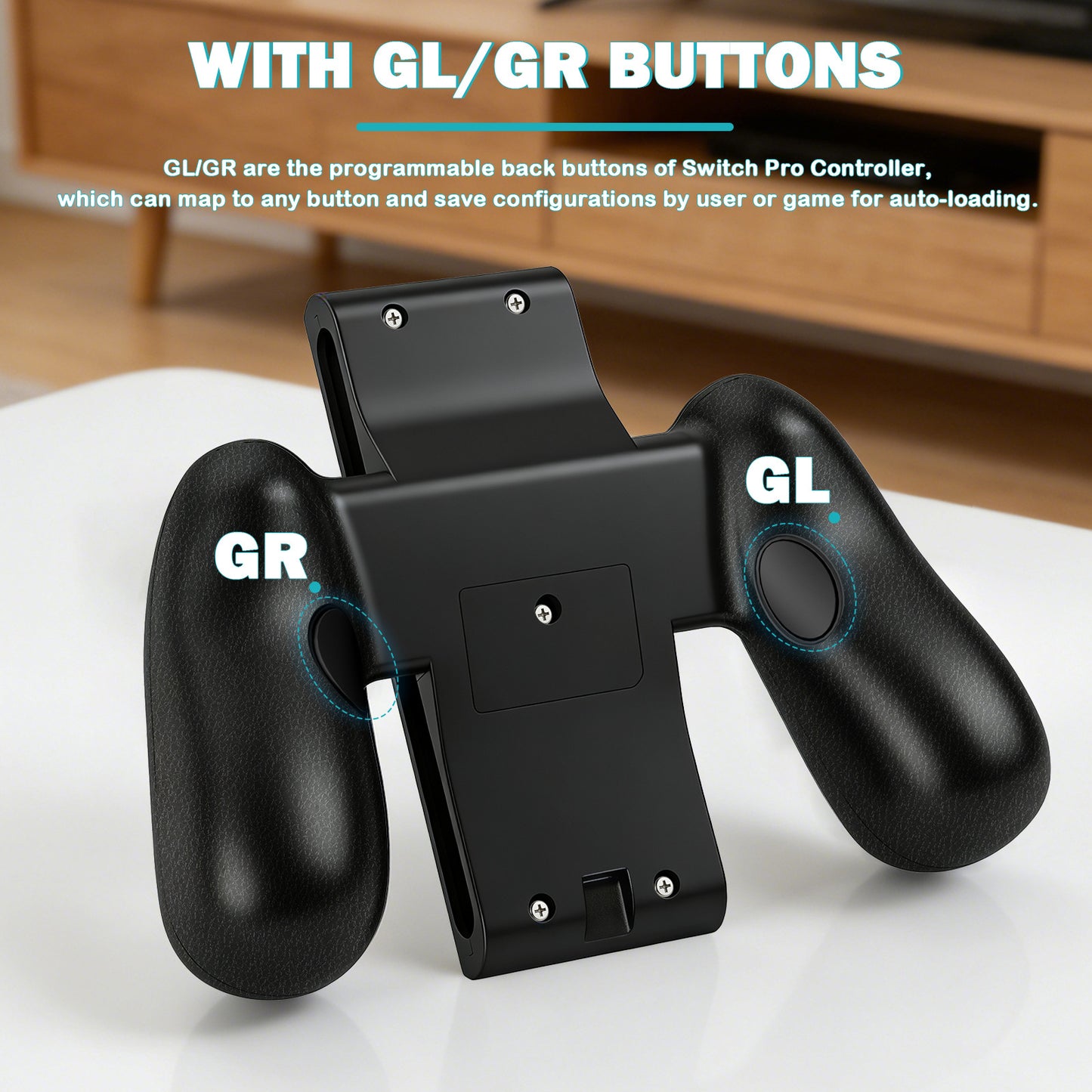 For Nintendo Switch 2 joycon Charging Grip with Macro Back Key Mapping Handlebar