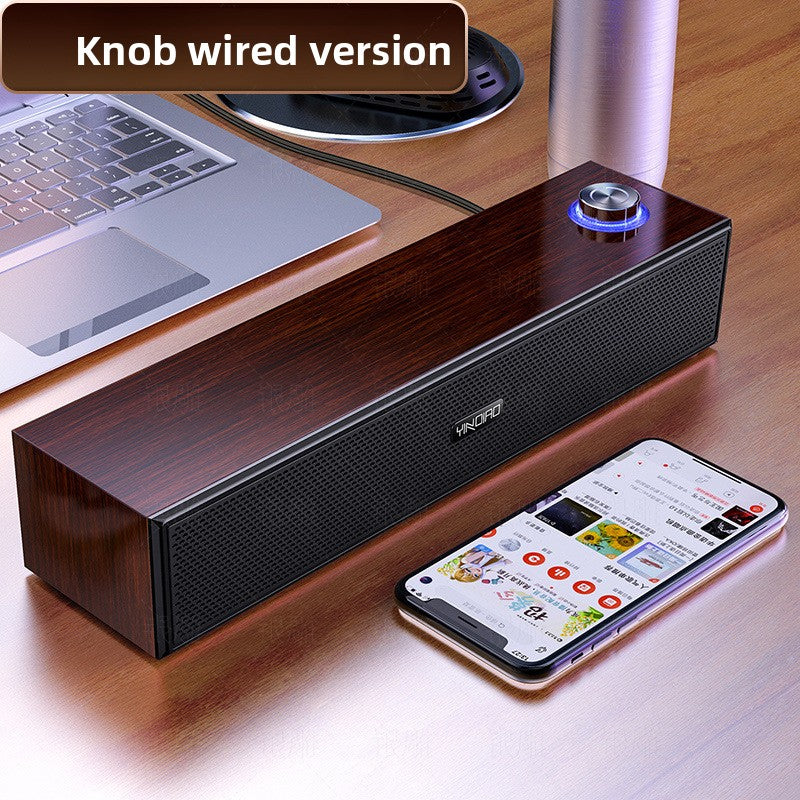 Silver Diao A36 Wood Bluetooth Audio USB Smart Computer Speaker Subwoofer