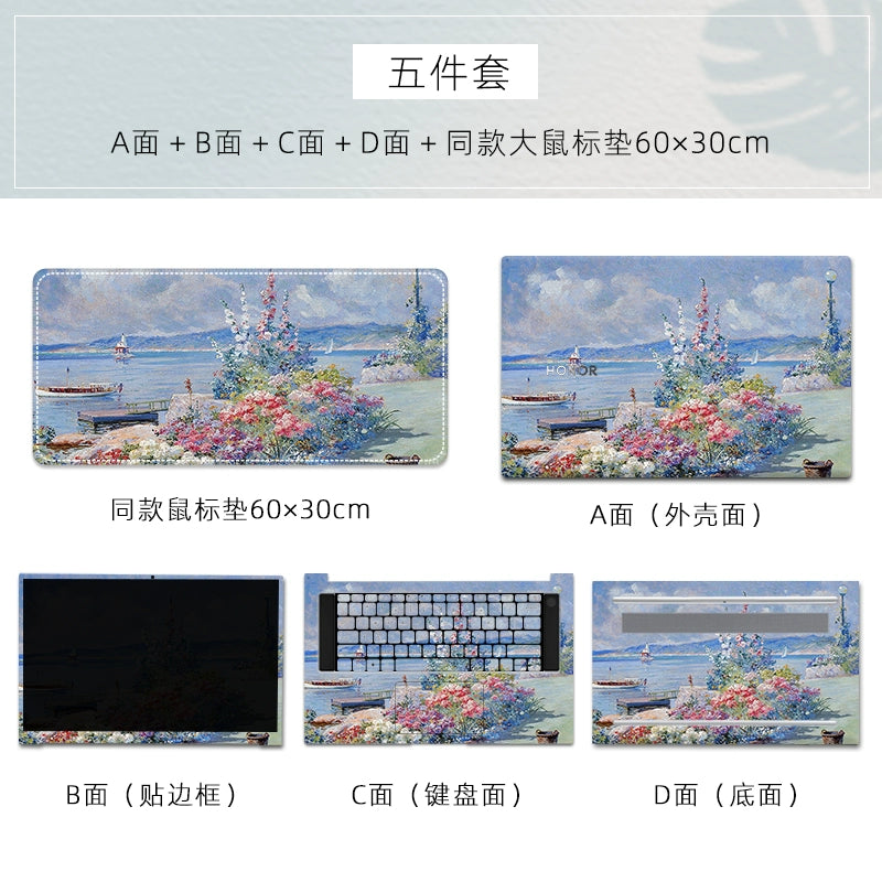 (Shipping fee not include)电脑贴纸适用于Lenovo 拯救者y9000p小新air14 ASUS 天选3无畏14pro贴膜Dell G15for惠普战66huawei Xiaomi MacBook笔记本笔记本保护膜