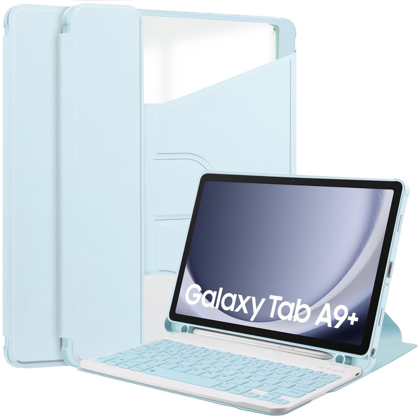 Suitable for Samsung tablet A9 + Bluetooth keyboard case X210/216B 360 ° rotating acrylic bracket protective Accessories