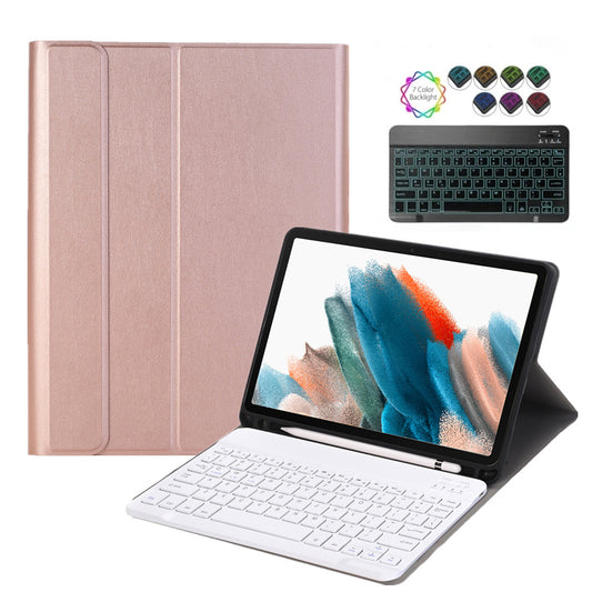 Suitable for A8 Samsung tablet s6lite p610 leather case 11 S7 backlight S8 Bluetooth keyboard A7 protective case T500protective Accessories