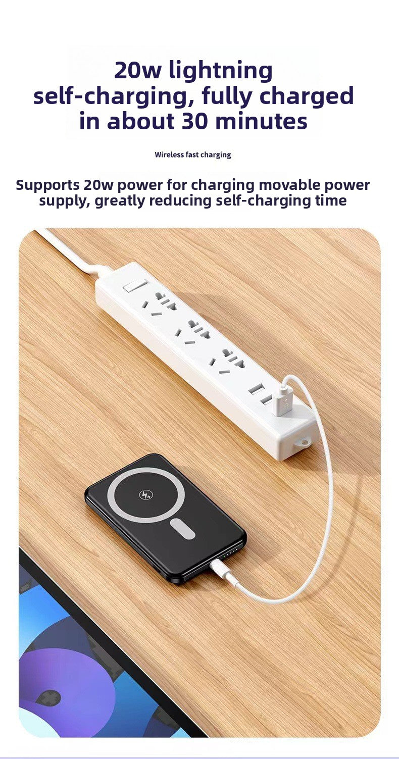 Metal magnetic power bank super fast charging 20000mAh mini compact portable mobile phone mobile power supply