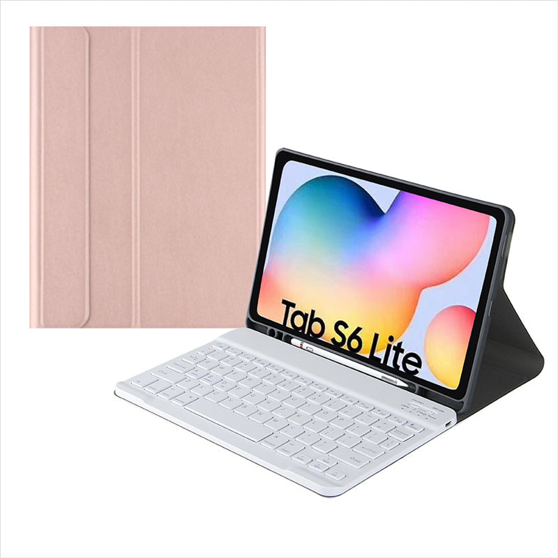 Suitable for A8 Samsung tablet s6lite p610 leather case 11 S7 backlight S8 Bluetooth keyboard A7 protective case T500protective Accessories