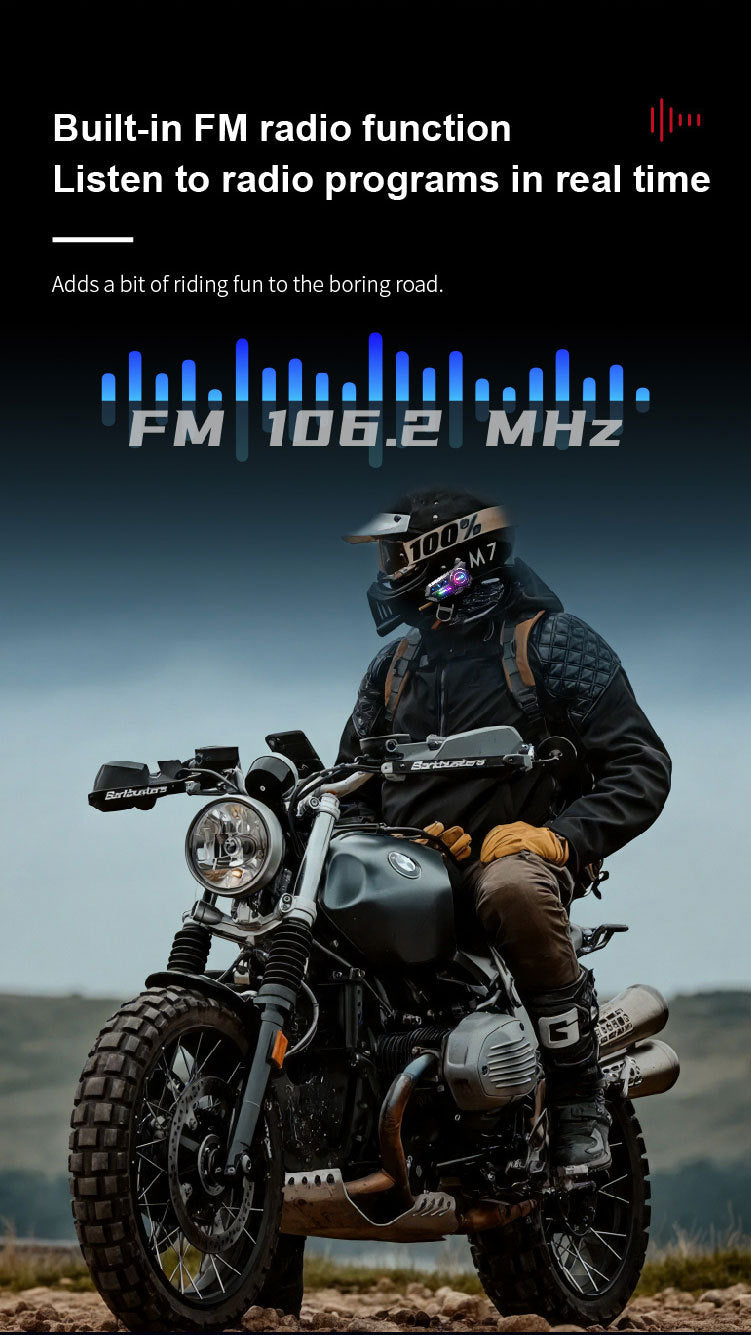 Riding Bluetooth waterproof noise reduction headset motorcycle helmet suitable for long-term use built-in microphone