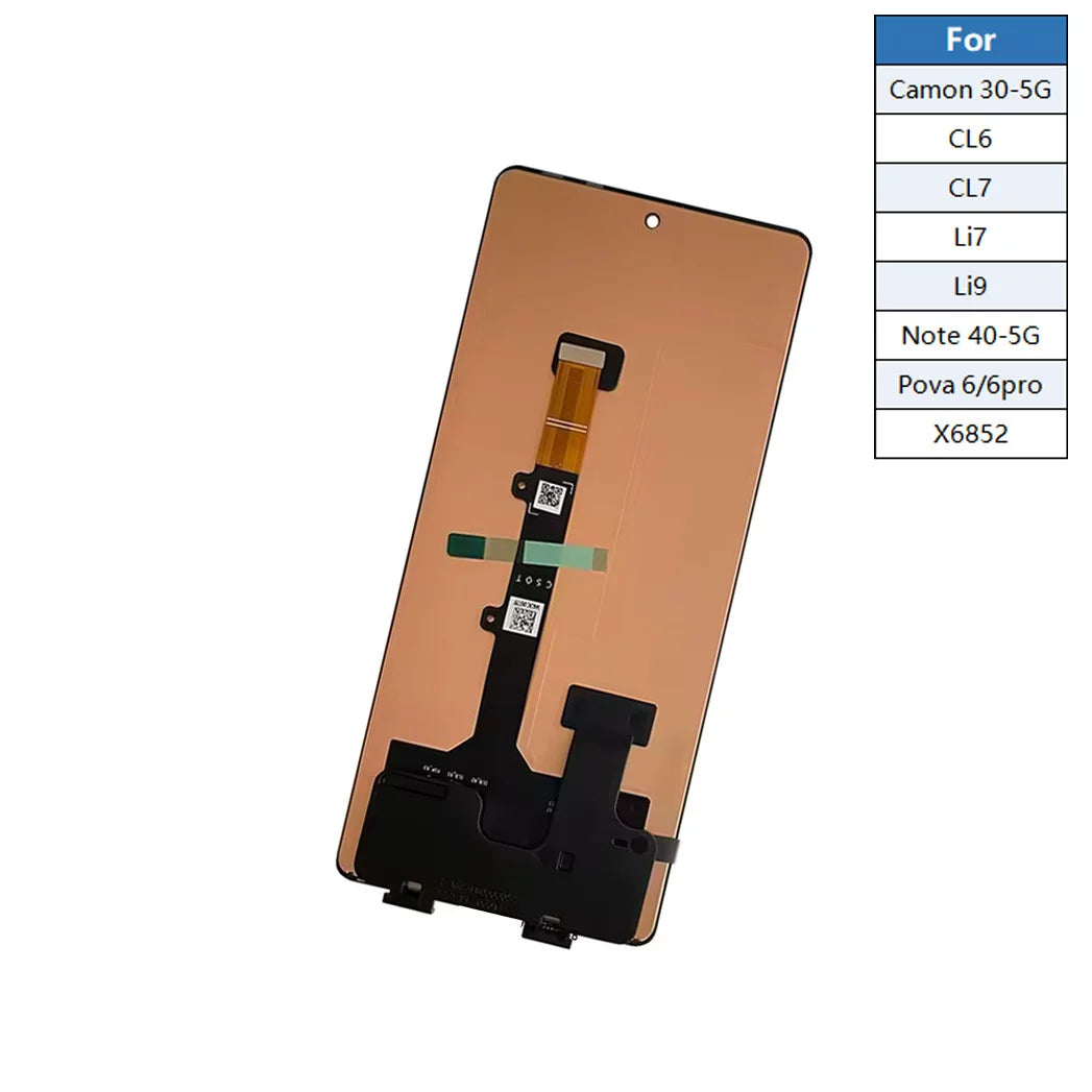 LCD Touch screen assembly for Tecno Hot10 X682 KE7 LD7 X6852 CL6 Li7 Pova6 display screen