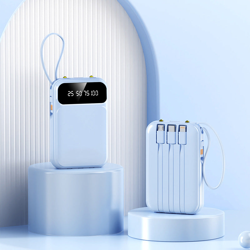 Power bank super fast charging mini with its own cable 20000mAh mobile power supply