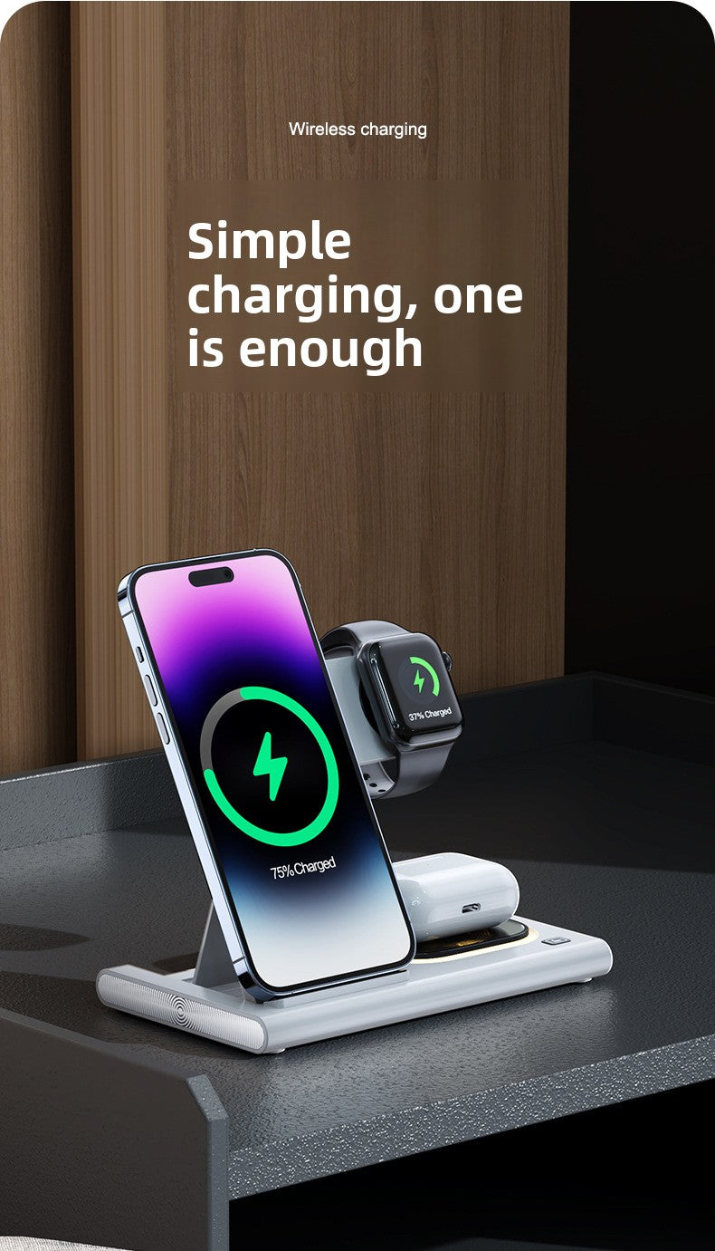 3-in-1 wireless charger 15W for iPhone16 fast charging AirPods Pro iWatch 1-10th generation