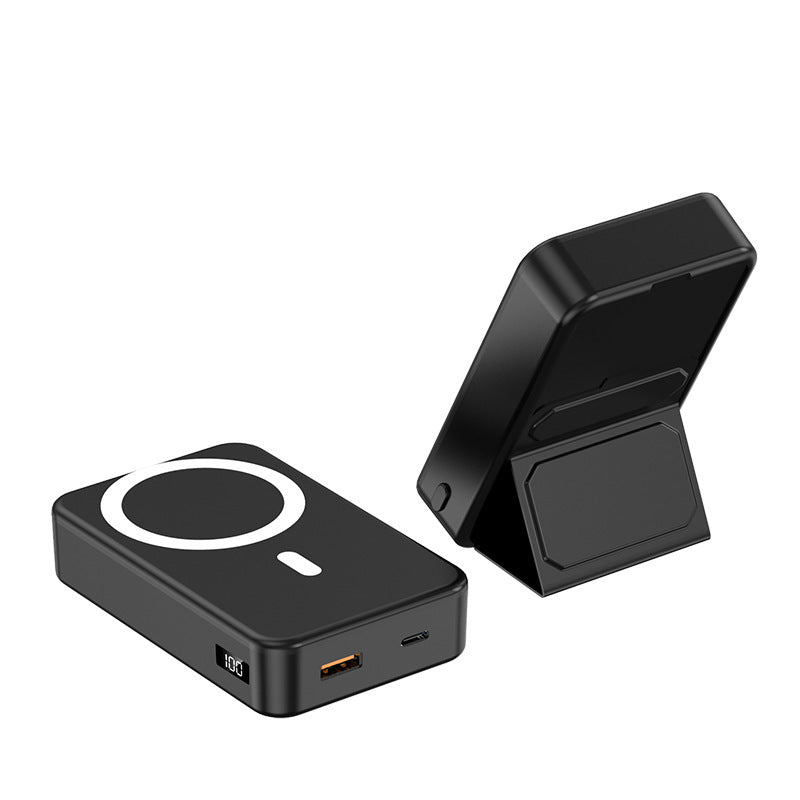 Magnetic fast charging power bank wireless with bracket mini mobile power supply