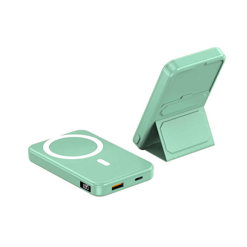Magnetic fast charging power bank wireless with bracket mini mobile power supply