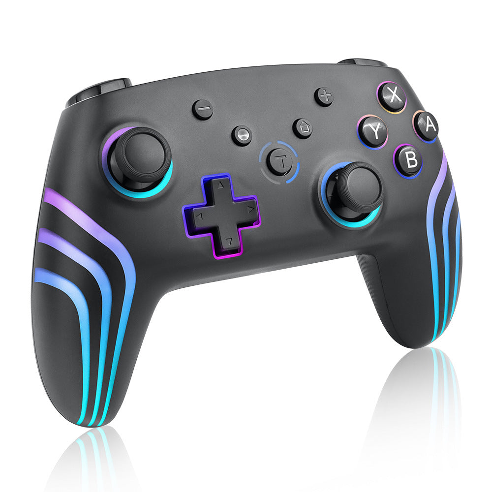 New NS PRO gamepad SWITCH Bluetooth wireless handle with six-axis somatosensory vibration RGB colorful lights