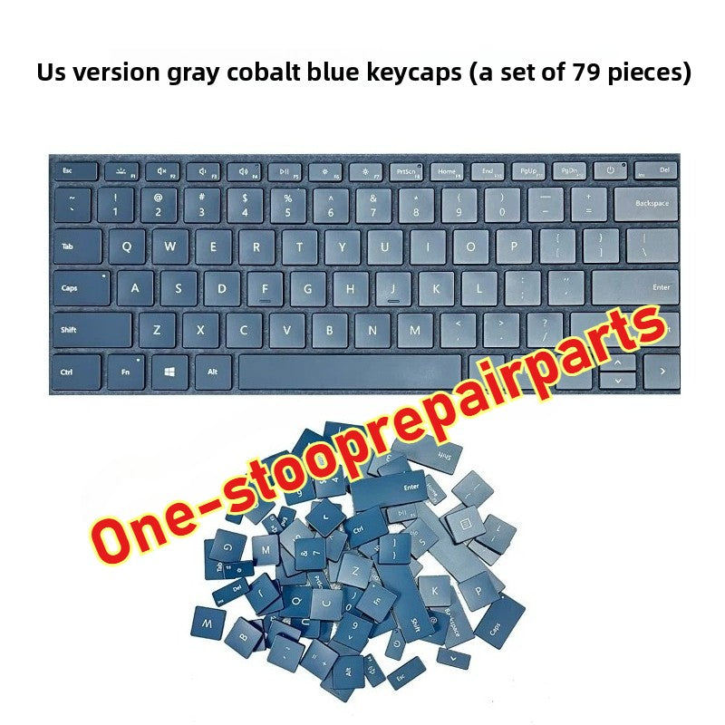 Genuine Microsoft surface laptop 3/4 replacement keycaps set  black silver blue gold gray US layout