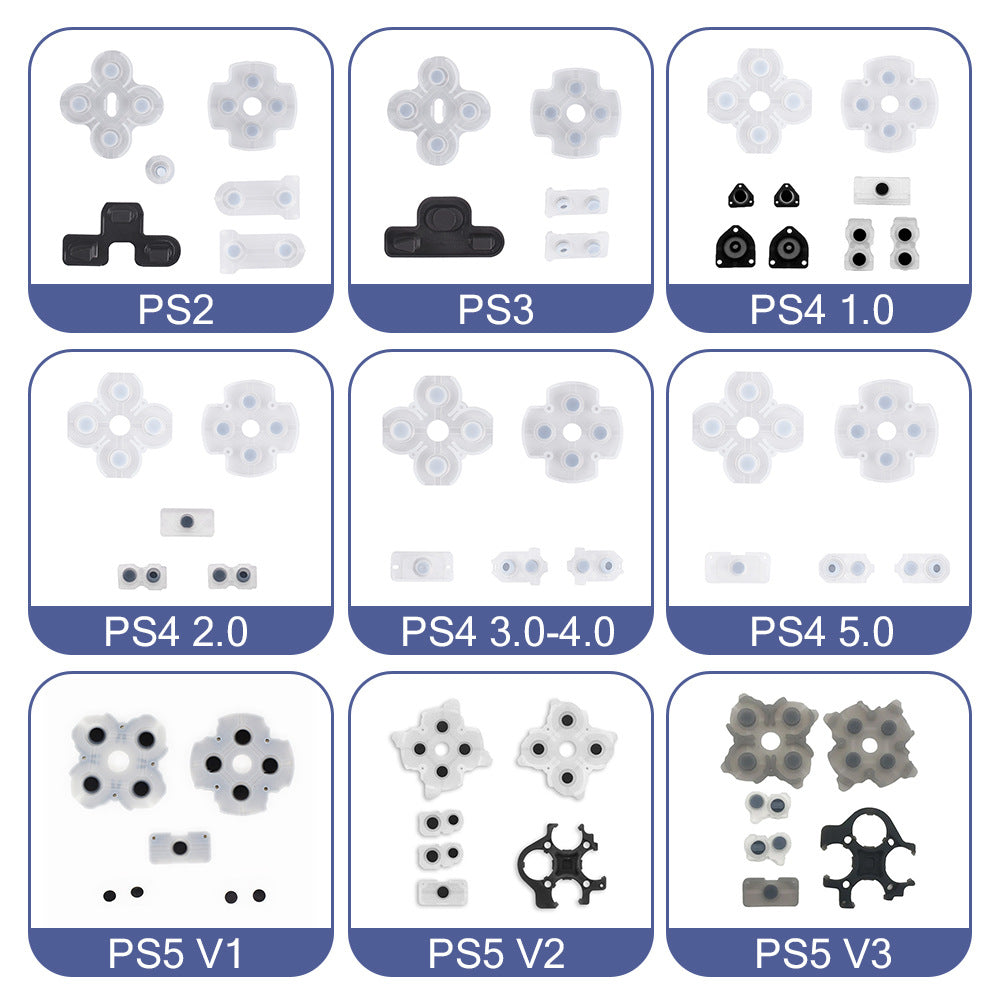 PS5 handle button conductive glue, cross key L1R1 key rubber pad PS5 gamepad V1 V2V3 conductive glue
