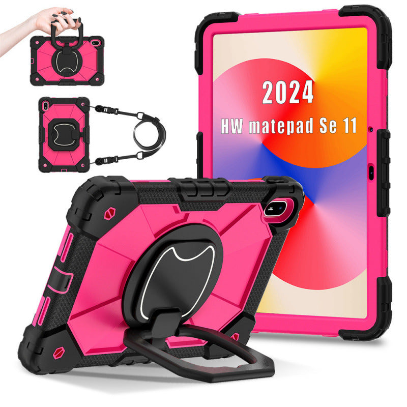 Suitable for Huawei tablet PC protective case Matepad 11.5S inch 2024 anti-drop 360 bracelet rotating bracket protective Accessories