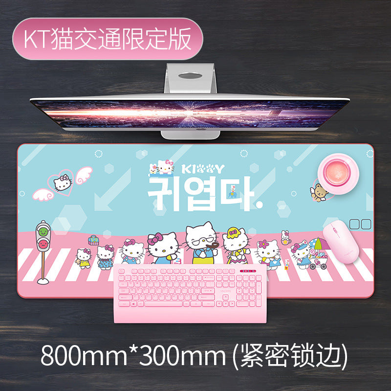 Mouse pad Large enlarged rubber table pad Mouse ++ non-slip keyboard pad Cartoon game desk pad Computer accessories