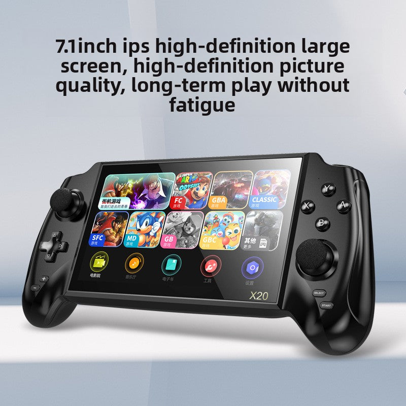 7" inch X20 IPS HD Dual joystick psp 4500mAh rechargable 2.4G Support wireless gamepad Linux games Handheld Game Player console GBA nostalgic retro NES game console FC