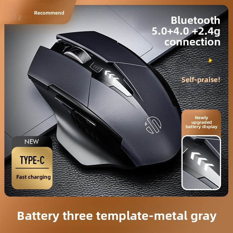 PM6 wireless bluetooth three-mode mouse F1S charging silent business office game computer