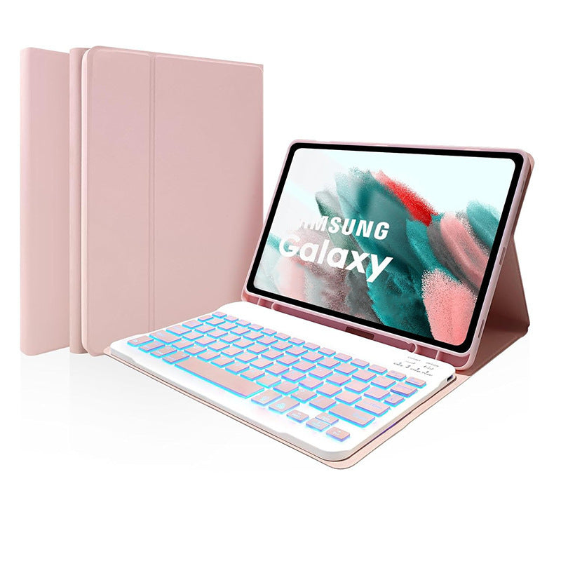 Suitable for Samsung A9plus 11-inch backlit Bluetooth keyboard X210 protective case X216X218 bracket leather case A9 + protective Accessories