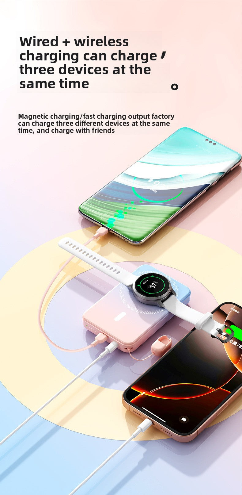 Magsafe magnetic wireless power bank super fast charging 10000 mAh rechargeable watch mobile power supply