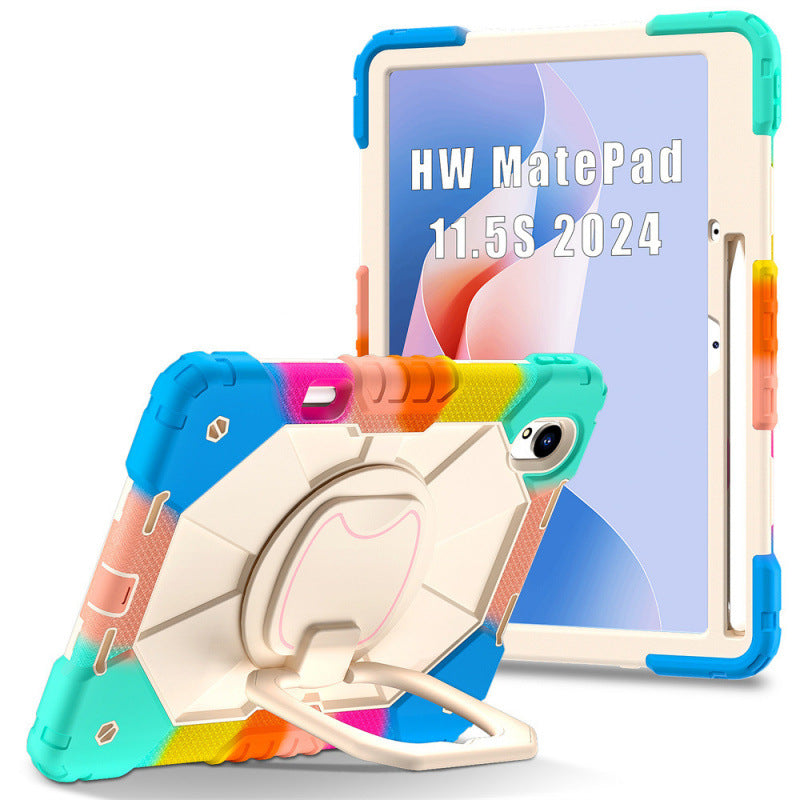 Suitable for Huawei tablet PC protective case Matepad 11.5S inch 2024 anti-drop 360 bracelet rotating bracket protective Accessories