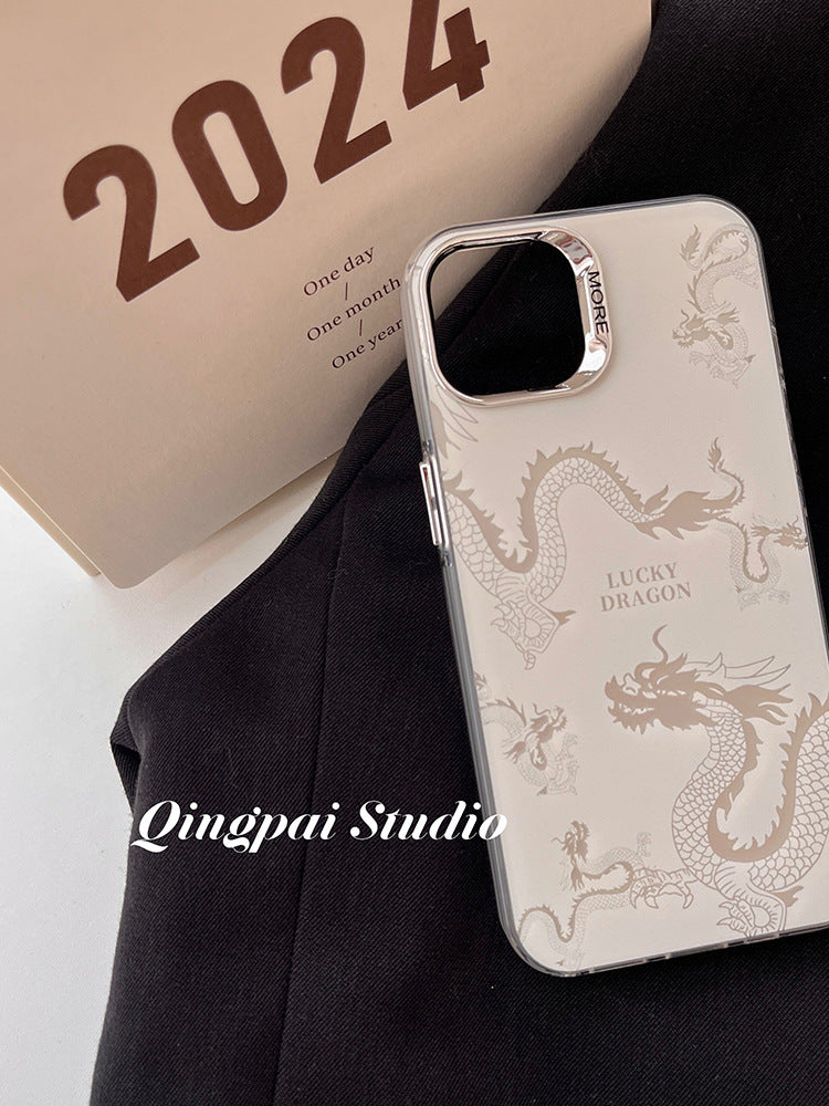 Accessories Guochao New Year's Laser Dragon for Apple 15promax mobile phone case iphone13 new 14pro women's 12