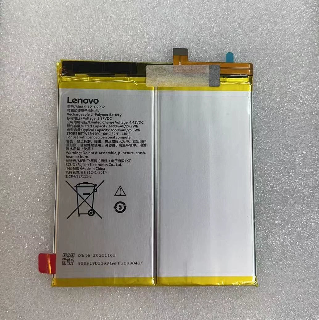 Lenovo Legion Y700 Tablet Battery Generation II, Generation III Battery TB-9707F L21D2P32 Electric Board Lenovo Tablet repair parts