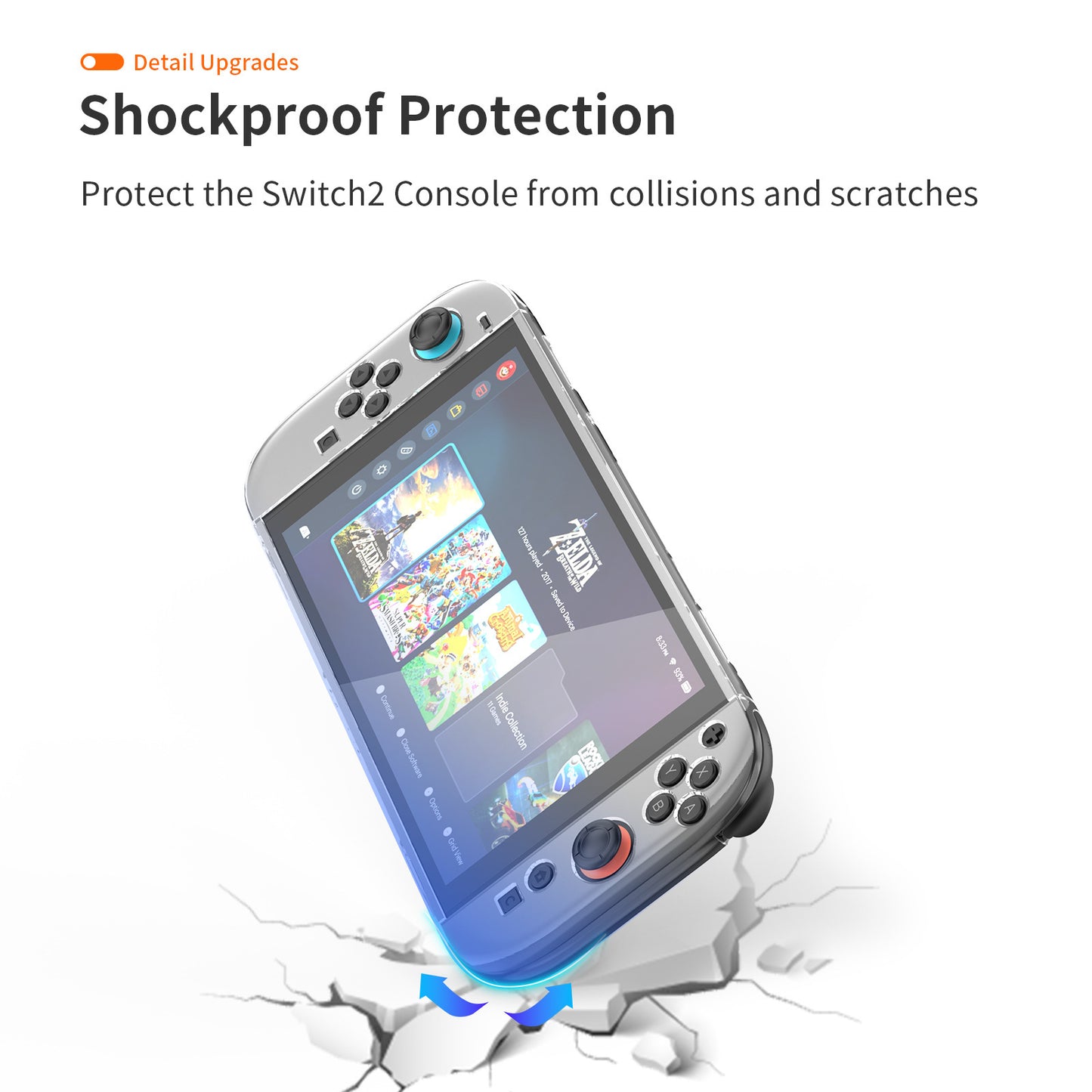 Suitable for Nintendo switch2 generation protective case ns2 transparent crystal box NS2 game console split all-inclusive case