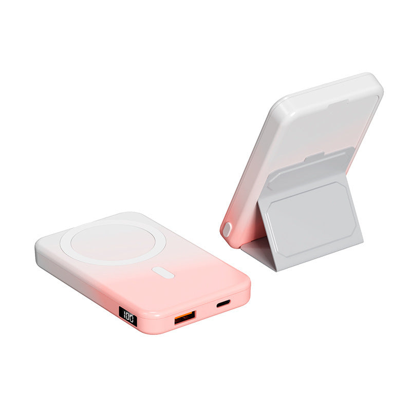 Magnetic fast charging power bank wireless with bracket mini mobile power supply