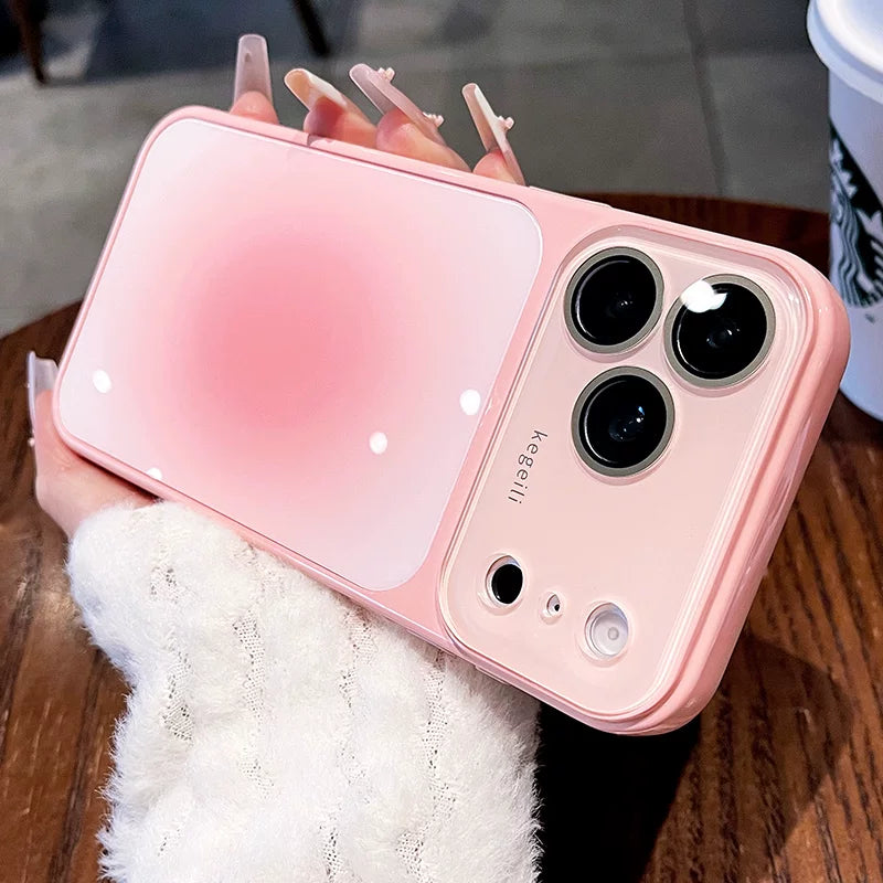 Gradually change the halo to become larger in seconds for iPhone 17promax mobile phone case The new iPhone16 seconds becomes 17pro large window Dopamine with lens film Women's protective case Phone accessories