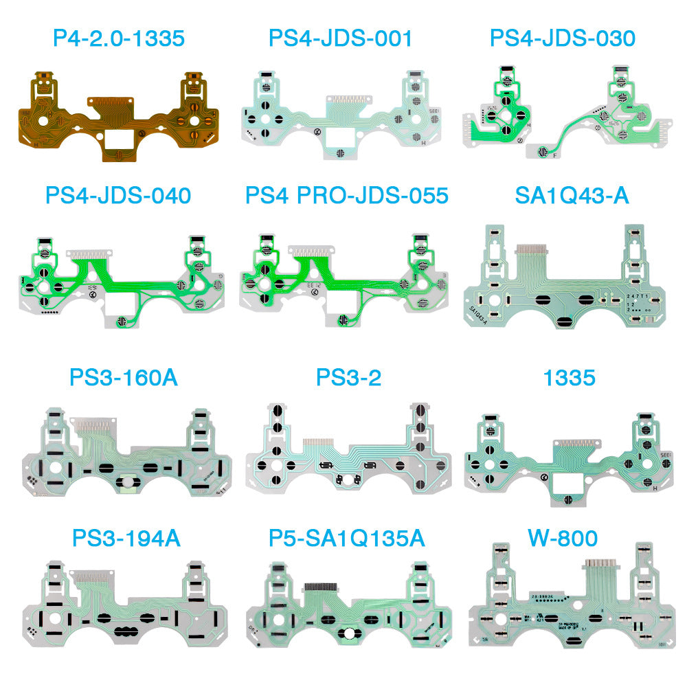 PS4 gamepad handle controller conductive film, PS4 controller repair accessories, PS4 button film, PS3 controller conductive film