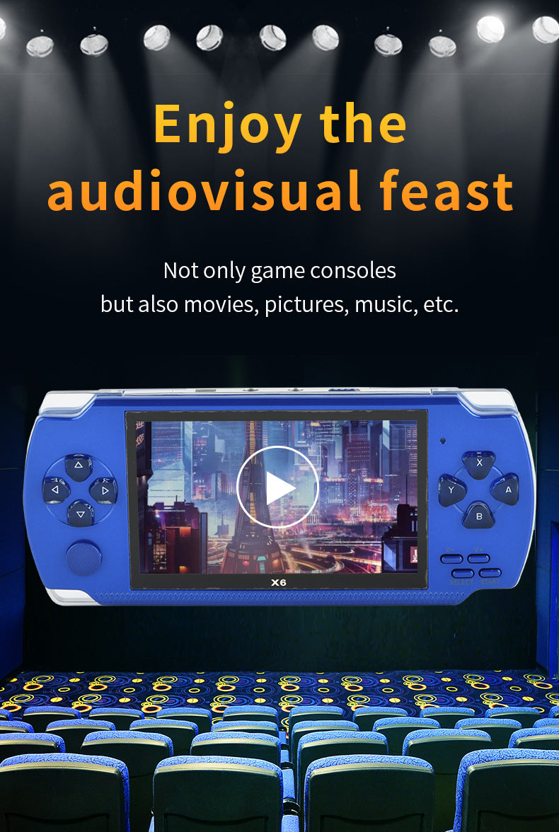 4.3" inch HD X6 15000 games Handheld Game Player console Nostalgic and retro handheld, arcade, and PSP game consoles