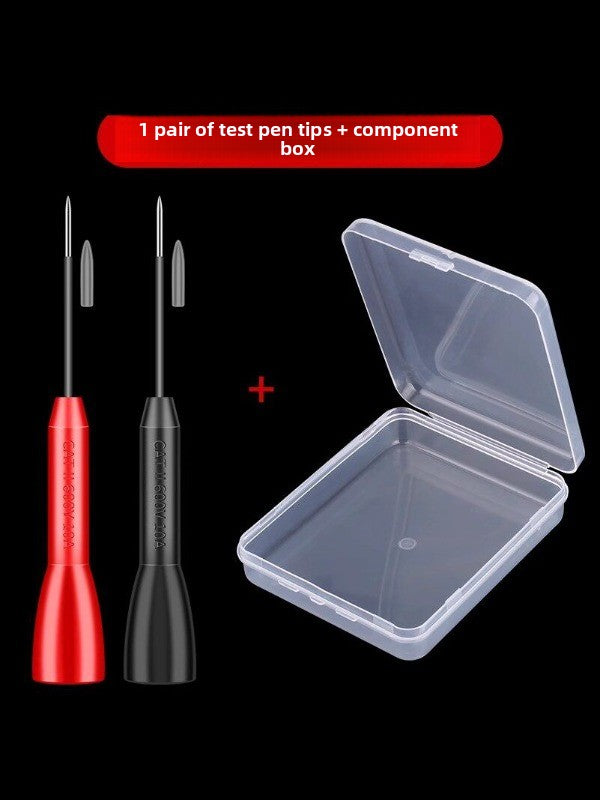 Multimeter probe pen extra tip steel needle thin needle adapter lengthened extension replacement needle can be broken thread Repair tools