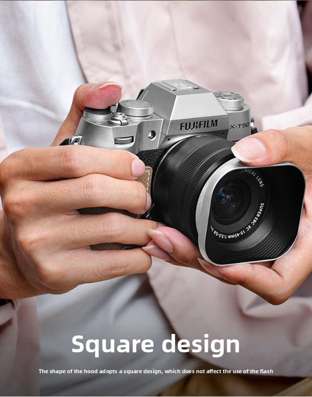 Square hood for Canon Sony Conn 16-50 Fuji 15-45/35 f2 52/43/46 mm Digital camera accessories